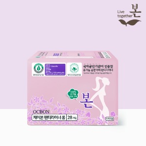 Organic organic pure cotton sanitary napkin underwear liner long 28P, 1 pack