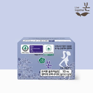 Organic pure cotton sanitary napkin Overnight 10P, 1 pack